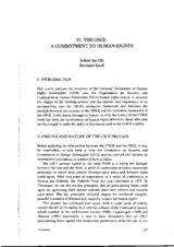 The OSCE: a Commitment to Human Rights