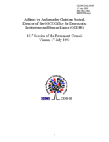 Address by Ambassador Christian Strohal to the 461st Session of the OSCE Permanent Council