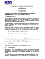 Guidelines for Supplementary Human Dimension Meeting on prevention of torture. 6 - 7 November 2003