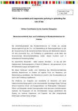 Menschenrechtliche Aus - und Fortbildung im Bundeministerium fur Inneres