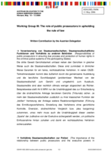 Responsibilities of public prosecutors in ensuring due process and protection of human rights in the criminal justice systems of the participating States