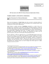 Statement on Freedom of Expression, Free Media and Information