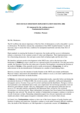 Statement on the freedom of expression, free media and information