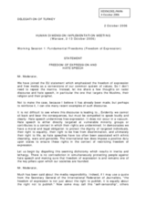 Statement on freedom of expression and hate speech