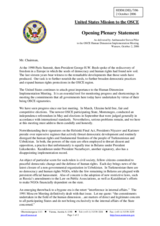 Statement delivered by Ambassador Steven Pifer