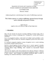 Written contribution on "Il sistema italiano di contrasto all tratta degli esseri umani ed alla identificazione e protezione delle vittime" by Mr. Mario Palazzi
