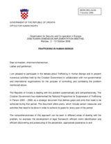 Statement on trafficking in human beings