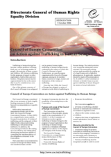 Information on the Council of Europe Convention on Action against Trafficking in Human Beings (updated August 2005)