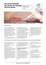 Information on the Council of Europe Convention on Action against Trafficking in Human Beings (updated August 2005) (fr)