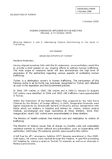 Statement on the "Ongoing efforts of Turkey"