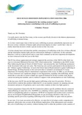 Statement on trafficking in human beings