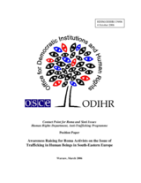 Position Paper on "Awareness Raising for Roma Activists on the Issue of Trafficking in Human Beings in South-Eastern Europe"