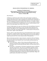 Statement on trafficking in human beings