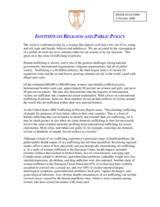 Statement on the need to counteract human trafficking