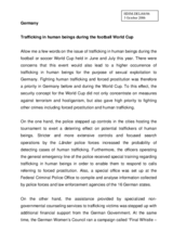 Statement on "trafficking in human beings during the football World Cup"