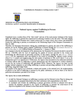 Information on National Agency against Trafficking in Persons