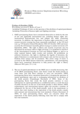 Information on the ODIHR activities regarding the rule of law, fight against terrorism and regarding death penalty