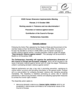 Contribution on Domestic violence