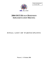 Final list of participants