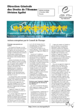 Information on Action undertaken by the Council of Europe in the field of gender mainstreaming (fr)