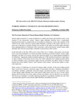 Statement on "The Precarious Situation of Women Human Rights Defenders in Uzbekistan"