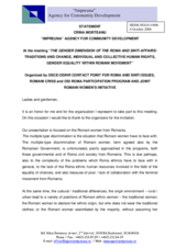 Statement on the Romani women from Romania