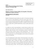 Statement on equal opportunity for women and men