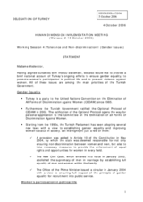 Statement on gender equality, women's participation in political life and violence against women