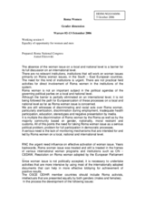 Statement on "Roma Women - Gender dimension"
