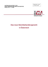 Information on the new law on equal treatment in Austria