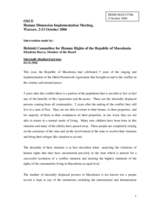 Statement on Internally Displaced Persons