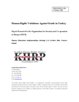 Report on "Human Rights Vilations Against Kurds in Turkey"