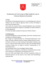 Assessment and proposals relating to situation of Turkish minority in Germany