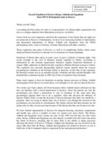 Statement on "Forced Expulsion of Kosovo Roma, Ashkali and Egyptians from OSCE Participated state to Kosovo"