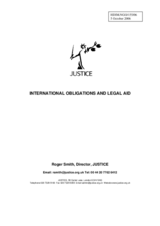 Introductory statement on "International Obligations and Legal Aid" by Mr. Roger Smith, Director