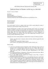Information on "Judicial reform in Ukraine: on the way to a fair trial"