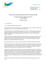 Statement on access to justice