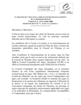 Statement on the Rule of Law and respect of human rights