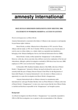 Written contribution on "The forced disappearance of Remzi Hoxha"