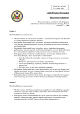 Written recommendations