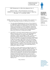 Statement "OSCE member States must increase their support to the UN Voluntary Fund for Victims of Torture"