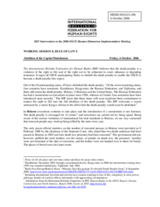 Statement and written recommendations on abolition of the capital punishment