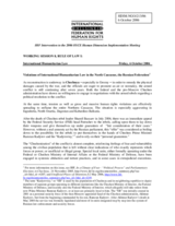Statement and written recommendations on "Violations of International Humanitarian Law in the North Caucasus, the Russian Federation"