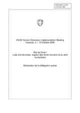 Statement on the fight against terrorism, human rights and humanitarian law