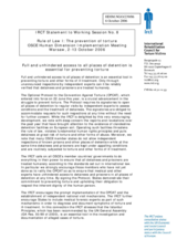 Statement on "Full and unhindered access to all places of detention is essential for preventing torture"