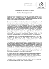 Statement on Abolition of Capital Punishment