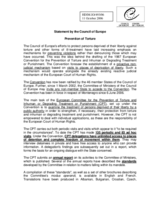 Statement "Prevention of Torture"