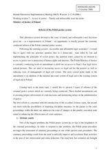Written contribution on the "Reform of the Polish justice system"