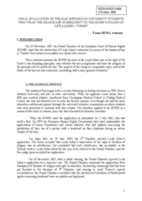 Written contribution on "Legal Evaluation of the Ban Imposed on university Students who wear the headscarf subsequent to the ECtHR's ruling in Leyla Sahin v Turkey"