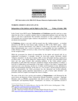 Statement on the Independence of Judiciary and the Right to a Fair Trial